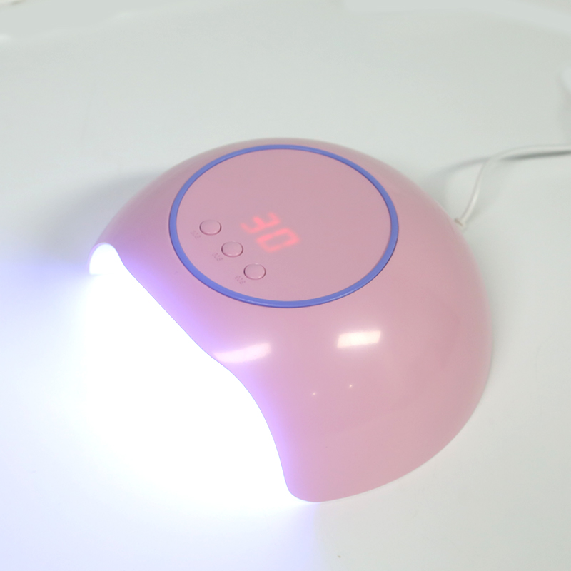 Mini rozā nagu lampa