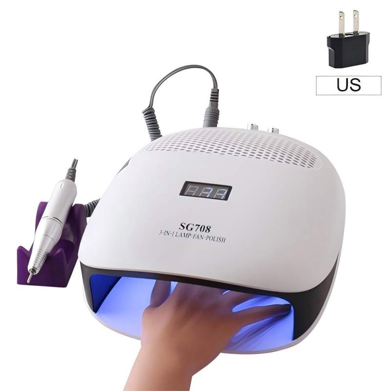 Trīskāršu kombināciju rokas nagu lampa ar spilvenu